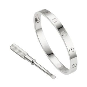 NEW Stainless Steel Screw Cuff Bangle Love Bracelet with Screwdriver in Silver